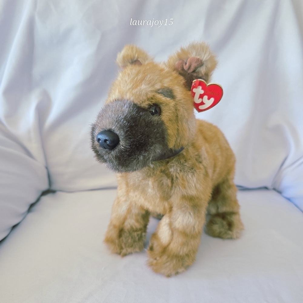 TY Classic Sheriff German Shepherd Dog Plush Stuffed Toy Has Tag 12 Inch 2000